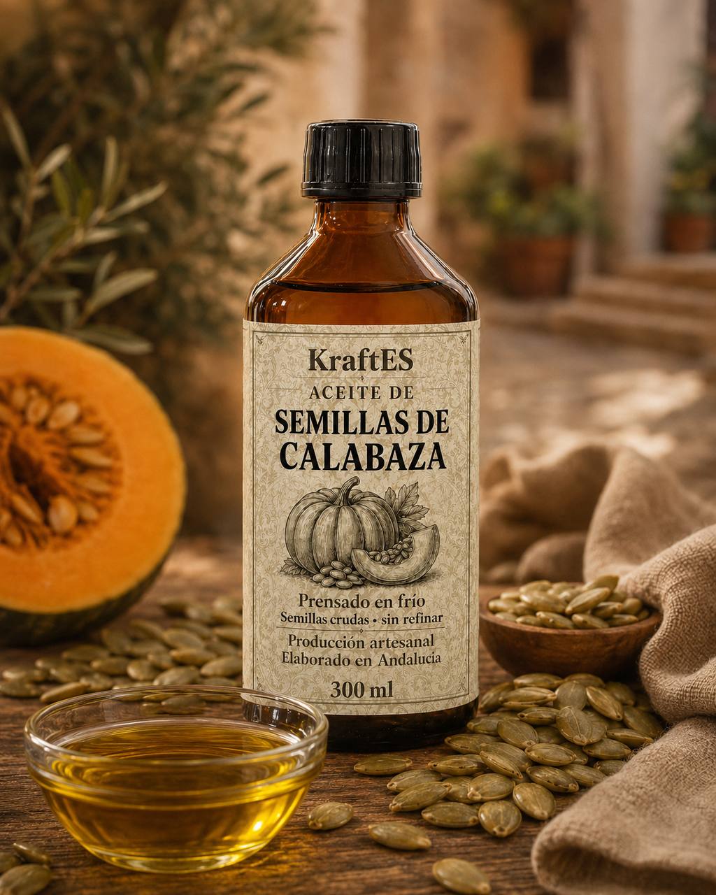 Aceite de Semillas de Calabaza KraftES · 300 ml.